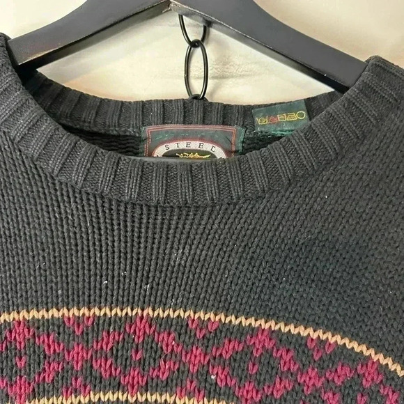 Vintage Steel  Sport Abstract Patterned Sweater Medium - Picture 5 of 5